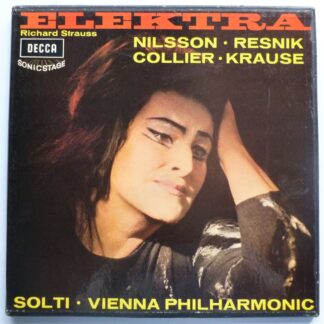 Georg Solti Elektra 2LP Decca SET354-5 EX/EX 1967 2 LPs boxed with booklet, Vienna Philharmonic Orchestra. Articles and English translation by GM Holland 1967"