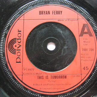 Bryan Ferry This Is Tomorrow 7" Polydor 2001704 EX 1971