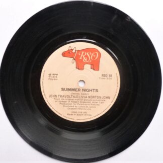 John Travolta & Olivia Newton John Summer Nights 7" RSO RSO18 EX 1978 South African pressing, b-side by Louis St Louis