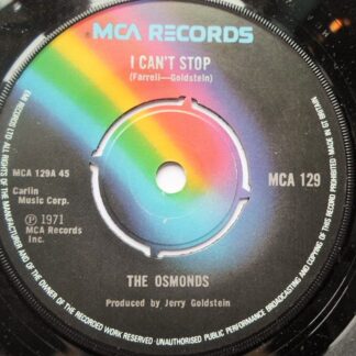 Osmonds I Can't Stop 7" MCA MCA129 EX 1971