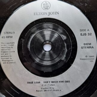 Elton John True Love 7" Rocket EJS32 EX 1992 a-side with Kiki Dee