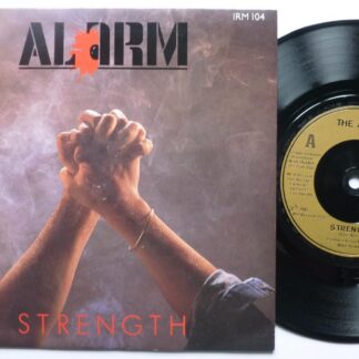 Alarm Strength 7" IRS IRM104 EX/EX 1985 picture sleeve