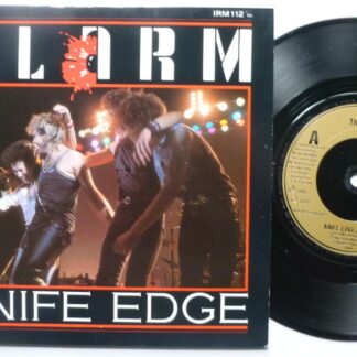 Alarm Knife Edge 7" IRS IRM112 EX/EX 1986 gatefold picture sleeve