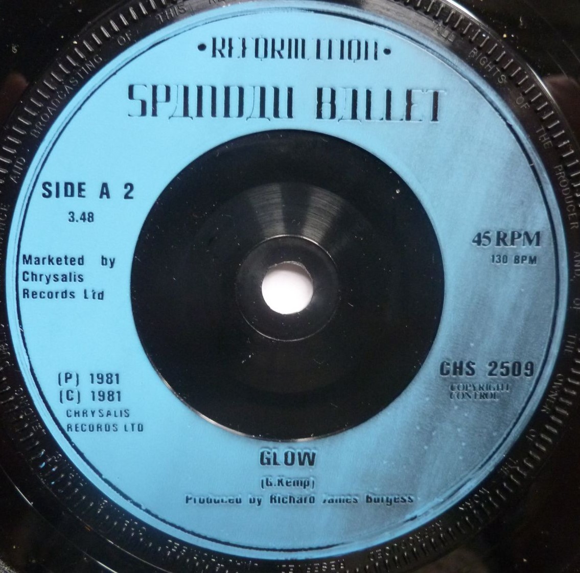 Spandau Ballet Muscle Bound 7" Chrysalis CHS2509 EX/VG 1981 picture sleeve has sticker mark on front top right - Image 5