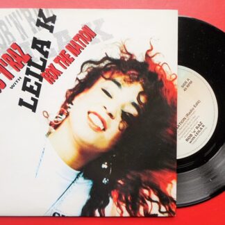 Leila K Rok The Nation 7" Arista 112971 EX/EX 1990 picture sleeve, with Rob n Raz