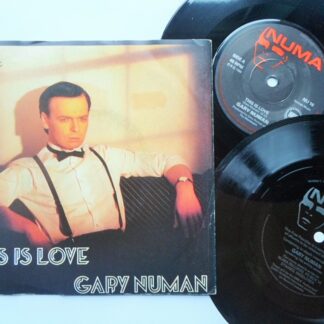 Gary Numan This Is Love 7" Numa NU16 EX/VG 1986 picture sleeve, with free flexi