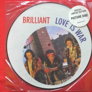 Brilliant Love Is War 12"PD Food FOOD6TP EX/EX 1986 12 inch picture disc in stickered pvc sleeve
