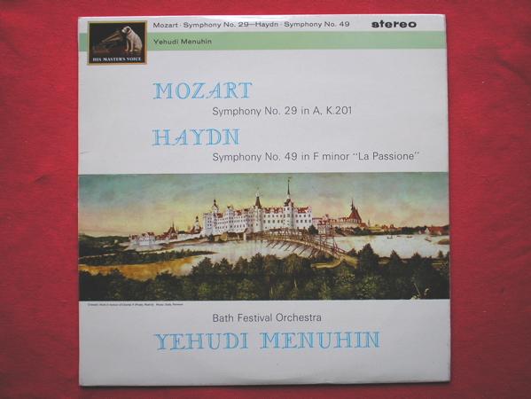 Yehudi Menuhin Mozart Sympony No 29 & Haydn Symphony No 49 LP HMV ASD595 EX/EX 1964 semi-circle label, with Bath Festival Orchestra