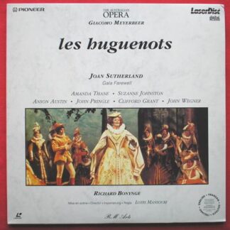 Giacomo Meyerbeer Les Huguenots 2xLD Pioneer PLMCD00181 EX/EX 1990 double 12 laserdisc with booklet, made in USA, approx 200 minutes, with Joan Sutherland