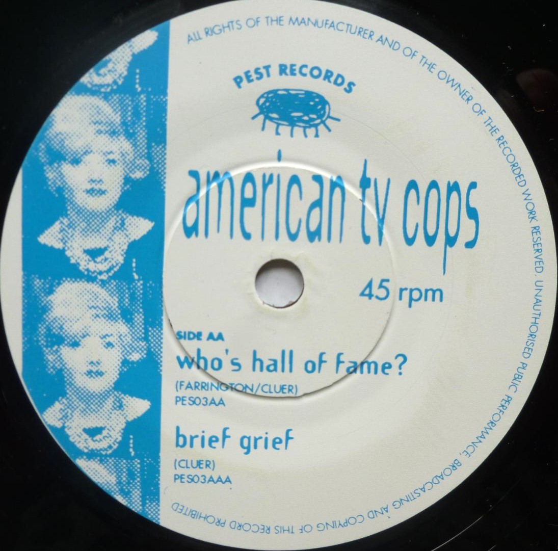 American TV Cops Atrocity Girl 7" Pest PES03 EX/EX 1994 in wraparound picture sleeve - Image 5