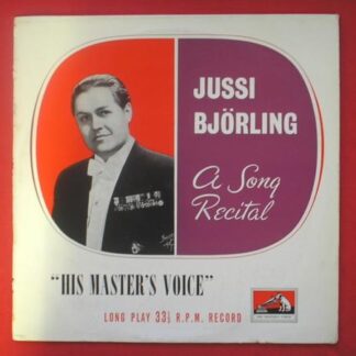 Jussi Bjoerling A Song Recital LP HMV ALP1187 VG/VG 1950s with piano accompaniment Frederick Schauwecker, there are two scratches on track one side one which are audible for half a minute