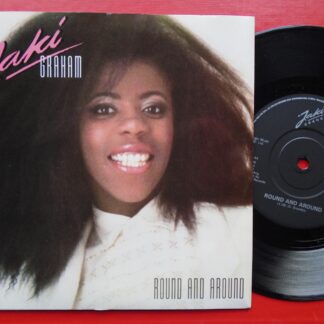 Jaki Graham Round And Around 7" EMI JAKI4 EX/EX 1985 picture sleeve