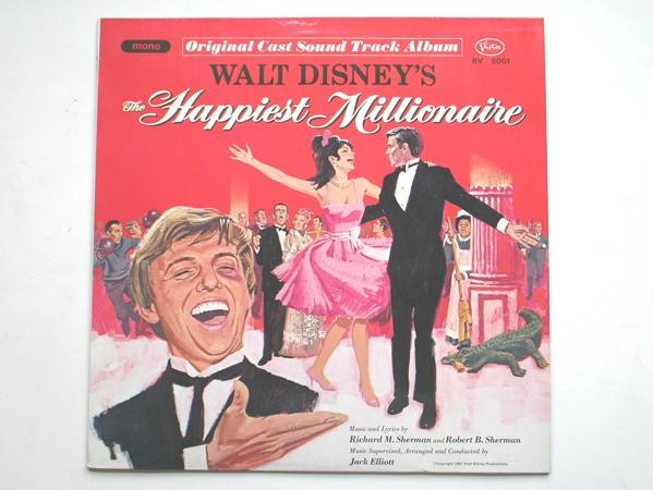 Walt Disney's Happiest Millionaire LP Buena Vista BV5001 EX/EX 1967 with Tommy Steele & Fred MacMurray