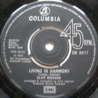 Cliff Richard Living In Harmony 7" Columbia DB8917 EX 1972