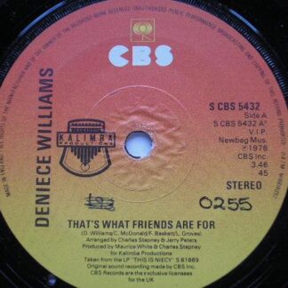 Deniece Williams That's What Friends Are For 7" CBS SCBS5432 EX 1976