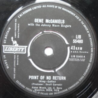 Gene McDaniels Point Of No Return 7" Liberty LIB55480 EX 1962
