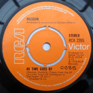 Nilsson As Time Goes By 7" RCA Victor RCA2395 EX 1973 there is handwritten number on label