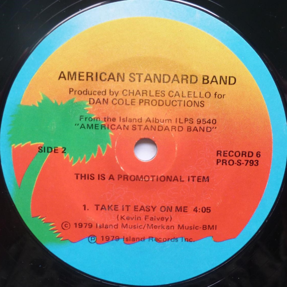 American Standard Band Got What It Takes 7" Island PROS793 EX 1979 US pressing, demo - Image 3