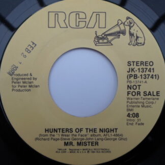 Mr Mister Hunters Of The Night 7" RCA JK13741 EX 1984 US pressing, demo