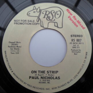 Paul Nicholas On The Strip 7" RSO RS887 EX 1978 US pressing, demo