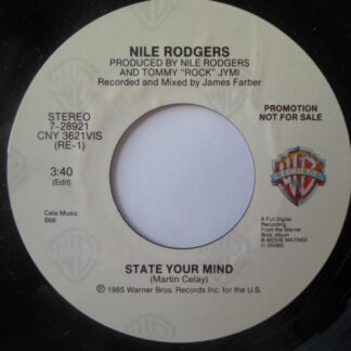 Nile Rodgers State Your Mind 7" Warner Bros 728921 EX 1985 US pressing, demo