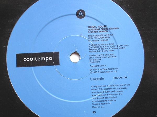 Tribal House Motherland Cry Freedom Mix 12" Cooltempo COOLXR198 EX 1990 12 inch