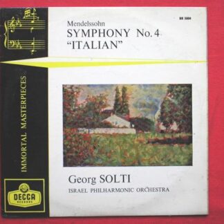 Georg Solti Mendelssohn's Symphony No 4 10"LP Decca BR3004 EX/VG 1959 10 inch LP, Israel Philharmonic Orchestra