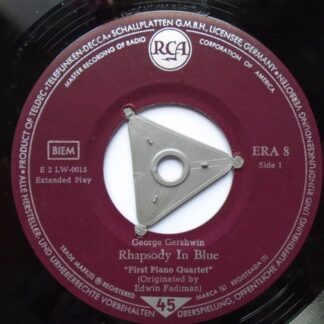 First Piano Quartet Rhapsody In Blue 7" RCA ERA8 EX 1950 German pressing