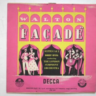 Robert Irving William Walton Facade 10"LP Decca LW5107 EX/VG 1955 10 inch LP