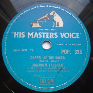 Malcolm Vaughan Chapel Of The Roses 78 HMV POP325 EX 1957
