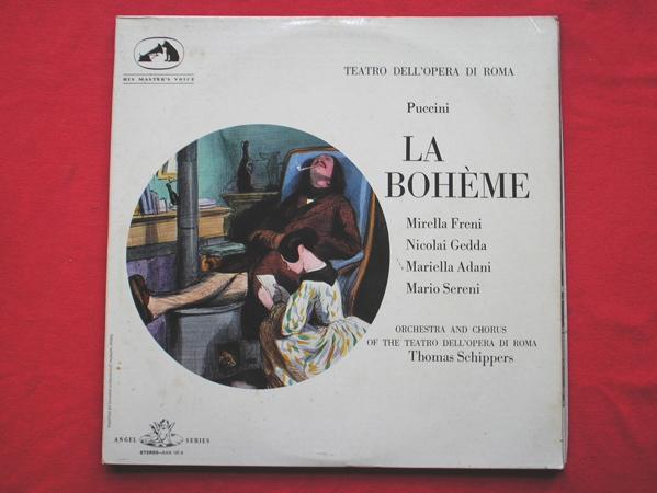 Thomas Schippers Puccini La Boheme 2LP Angel SAN131-2 EX/EX 1964 double LP, with Orchestra & Chorus Of Teatro Dell'Opera Di Roma