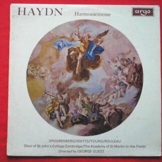 George Guest Haydn Harmoniemesse LP Argo RG515 EX/EX 1966 with Choir of St Johns College Cambridge, oval Argo label