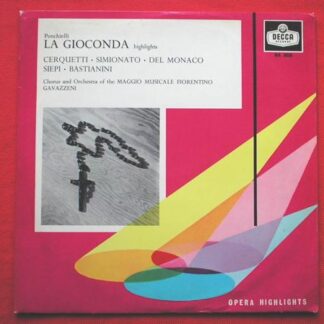 Gianandrea Gavazzeni Ponchielli La Gioconda Highlights 10"LP Decca BR3028 EX/EX 1960s 10 inch LP with Orchestra Of The Maggio Musicale Fiorentino