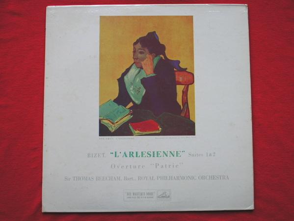 Thomas Beecham Bizet L'Arlesienne Suites Nos 1 & 2 LP HMV ALP1497 EX/VG 1960s red semi circle label, sleeve is slightly foxed on rear