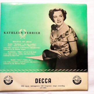 Kathleen Ferrier A Recital Of Arias 10"LP Decca LW5072 EX/VG 1959 10 inch LP