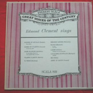 Edmond Clement Sings LP Scala SCALA819 EX/EX 1960s US pressing
