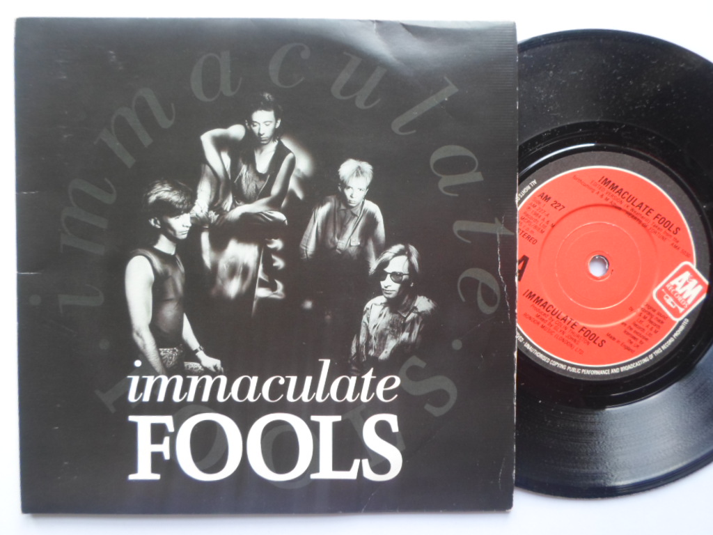 Immaculate Fools Immaculate Fools 7" A&M AM227 EX/VG 1984 picture sleeve, there is an audible pressing fault on side 2"