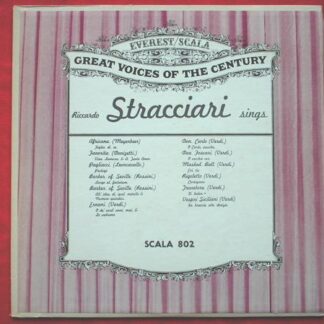 Riccardo Stracciari Riccardo Stracciari Sings LP Period SC802 EX/EX 1960s US pressing