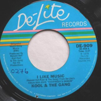 Kool & The Gang I Like Music 7" Delite DE909 EX 1978 US pressing, there is handwritten number on label and 2mm drill hole in label rim