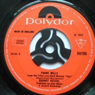 Barney Kessel Frank Mills 7" Polydor 56765 EX 1969 Record has machine cut centre