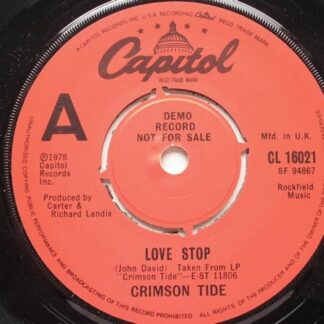 Crimson Tide Love Stop 7" Capitol CL16021 EX 1978 demo