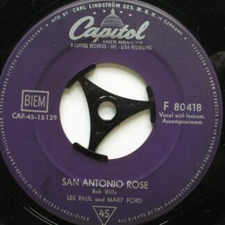 Les Paul San Antonio Rose 7" Capitol F80418 VG 1950s German pressing