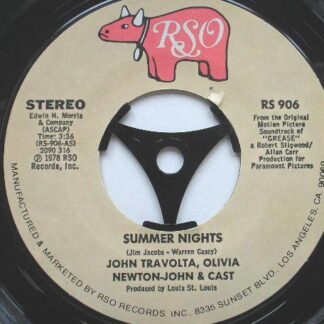 John Travolta & Olivia Newton John Summer Nights 7" RSO RS906 EX 1978 US pressing