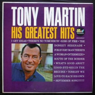 Tony Martin His Greatest Hits LP Dot DLP3360 EX/EX 1965