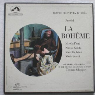 Thomas Schippers Puccini La Boheme 2LP Angel SAN131-2 EX/EX 1964 double LP boxed with booklet, white angel labels, with Orchestra & Chorus Of Teatro Dell'Opera Di Roma