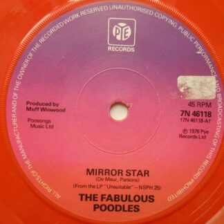 Fabulous Poodles Mirror Star 7" Pye 7N46118 EX 1978 red vinyl