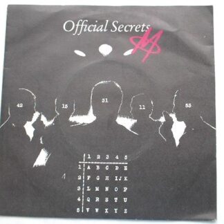 M Official Secrets 7" MCA MCA650 EX/VG 1980 picture sleeve, there is handwritten number on label and 2mm drill hole in label rim