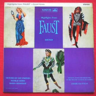 Andre Cluytens Highlights From Faust LP HMV ASD412 EX/VG 1960s with Orchestra & Chorus of Theatre National de L'Opera, coloured postage stamp label