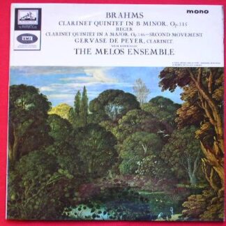 Melos Ensemble Brahms Reger LP HMV ALP2072 EX/VG 1965 semi circle label