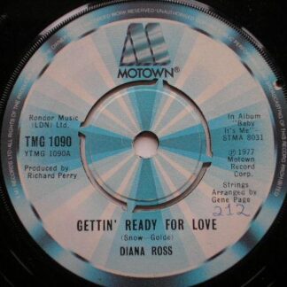 Diana Ross Gettin Ready For Love 7" Motown TMG1090 EX 1977 there is handwritten number on label and 2mm drill hole in label rim